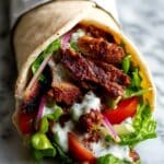 Delicious Chicken Shawarma Wraps with Lemon Yogurt Sauce Recipe