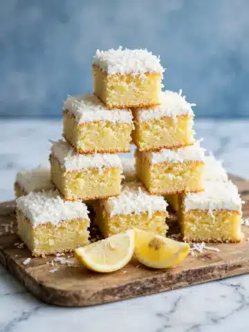 Aussie Lemon Coconut Slice Cake Recipe
