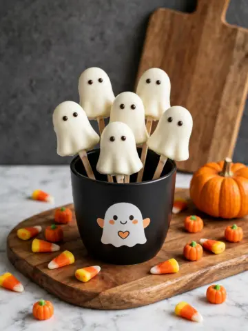 Chocolate Peanut Butter Banana Ghost Pops Recipe
